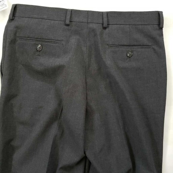 Nordstrom Big Boys Lucas Dress Pants Gray Classic Fit Pocket Stretch Trousers 22 - Picture 4 of 8